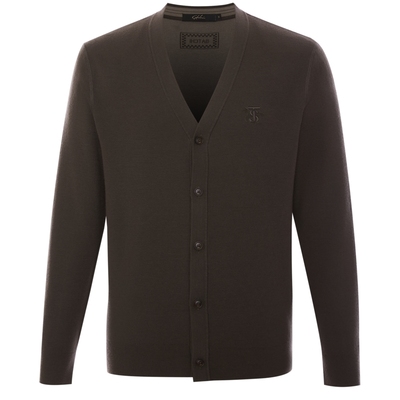 Satchi厅局风V领针织羊毛开衫