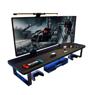 台式电脑增高架显示器增高架电竞桌面置物架收纳神器笔记本电脑支架碳纤维键盘托架子加长显示屏悬浮抬高底座