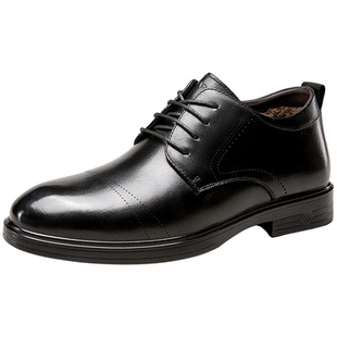 意尔康男鞋2025新款冬季男士真皮休闲加绒保暖高帮皮鞋爸爸棉鞋