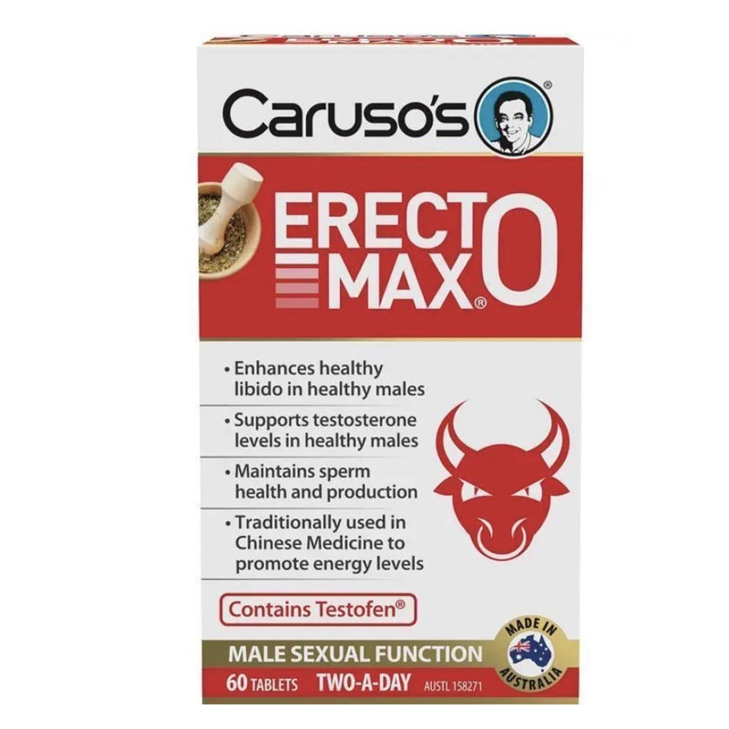 澳洲直邮男士增强片Carusos Erecto MAX 男士健康片60粒