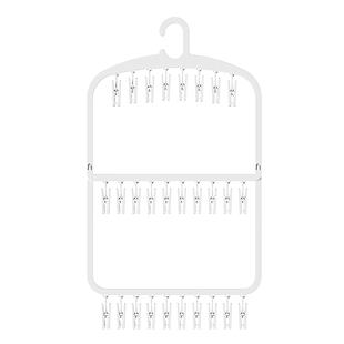 新款多功能晾晒夹子袜子夹子防风儿童挂衣架衣柜收纳架帽子夹子