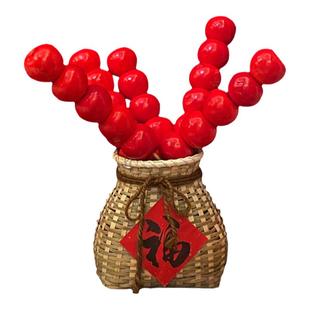 新年元旦摆件中式仿真糖葫芦过年拍照道具周岁生日布置场景装饰