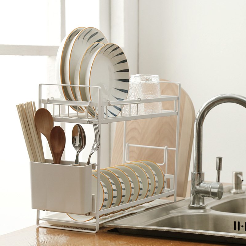 立恒窄款碗架厨房置物架碟收纳架台面碗盘碗筷沥水晾碗架