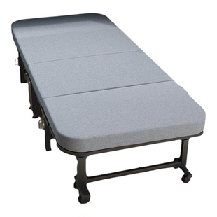 单人办公午睡便携四折床午休床成人简易海绵床陪护家庭专用折叠床