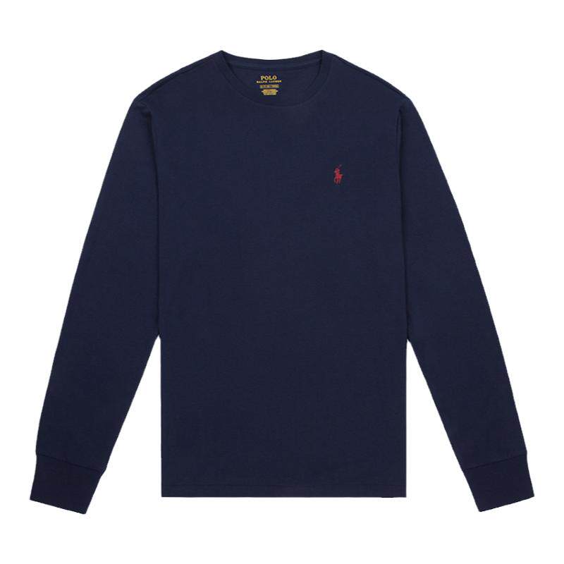POLO RALPH LAUREN拉夫劳伦男士长袖T恤纯棉纯色圆领小马标打底衫