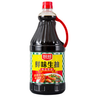厨邦鲜味生抽金标生抽酿造酱油家用大瓶装1.9L炒菜调味料