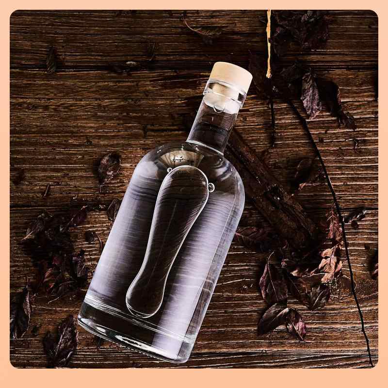 ?玻璃酒瓶空酒瓶密封小号2装1斤容器酒瓶子无白存玻璃瓶斤透明