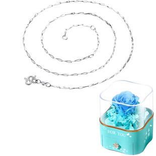 银项链女999纯银银链子瓜子链素链999足银白银锁骨链裸链可穿吊坠