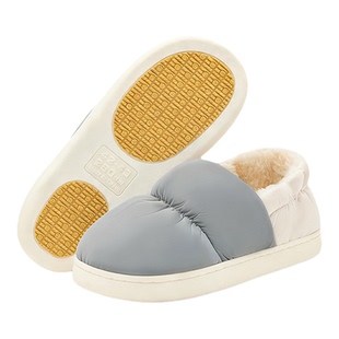 防滑男士棉拖鞋冬季加绒保暖室内居家防水爸妈家用情侣棉鞋女冬天