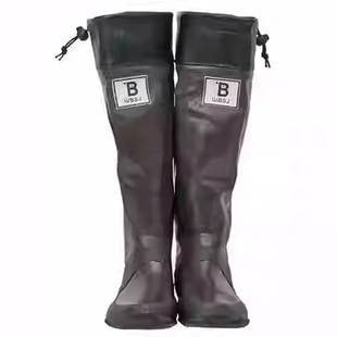 日本代购正品WBSJ野鸟协会复古露营户外高筒情侣雨靴可折叠雨鞋女