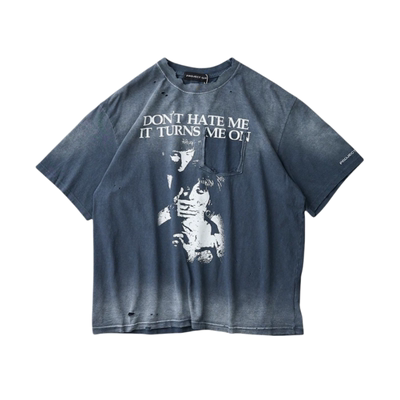 PROJECTGR美式休闲做旧重磅短袖