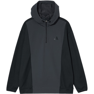 Adidas/阿迪达斯正品半拉链高尔夫男女连帽运动卫衣IW1406