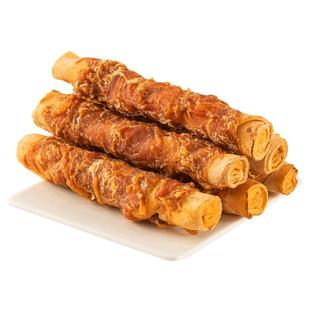 狗狗磨牙棒真牛皮缠绕鸡肉营养酥脆大中小型犬磨牙耐咬美味狗零食