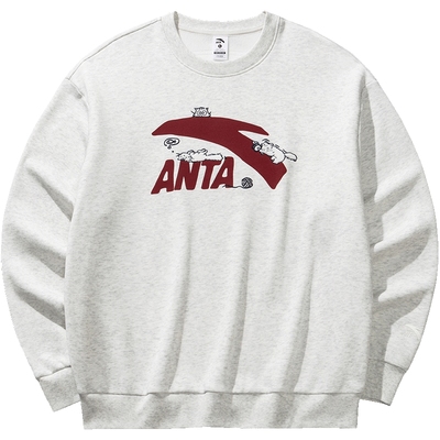 安踏小猫卫衣加绒保暖套头卫衣女