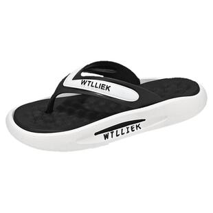 人字拖男士夏季外穿防滑踩屎感夹脚拖鞋户外运动厚底增高沙滩凉鞋