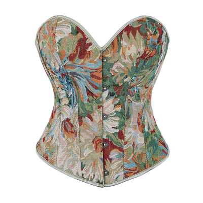 束身衣油画印花复古时尚摩登胸衣