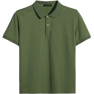 翻领T恤短袖夏季带领半袖t恤男士纯棉POLO衫大码宽松可定制工作服