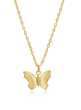 新银季设计师2025年新款蝴蝶项链女金色锁骨链高级感小众简约颈链