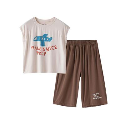 小黑托昵短袖男童儿童睡衣空调服