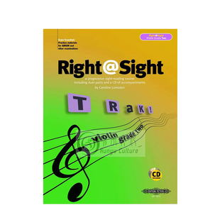 小提琴渐进视奏教材 二级 卡罗琳 卢姆斯登 附CD 彼得斯原版乐谱书 Caroline Lumsden Right Sight Violin Grade Two EP7832