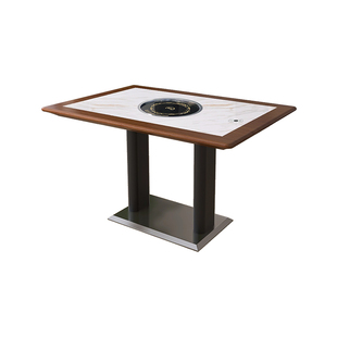 澳牌Z182-C商用平面式电磁炉一体餐桌椅自助餐饮店下沉式火锅桌子