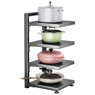锅架多层置物架不锈钢台面厨房家用下水槽置放锅桌面锅具收纳架子