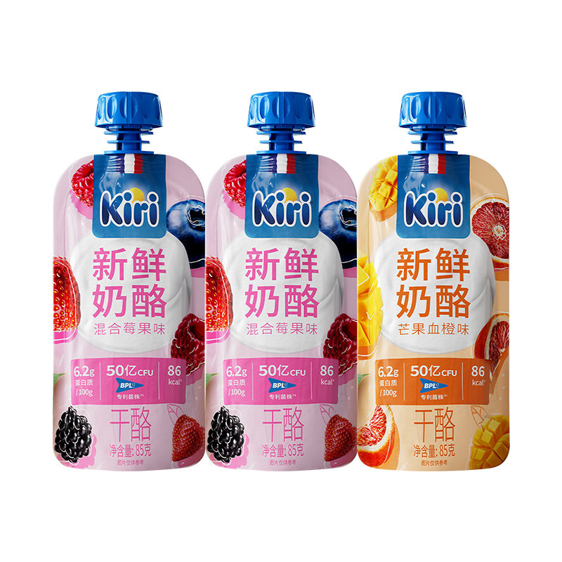 KIRI新鲜奶酪即食吸吸果味奶酪