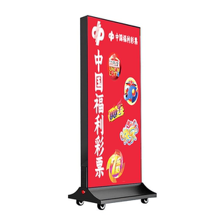 软膜卡布灯箱广告牌双面户外立式led发光海报架落地充电移动招牌