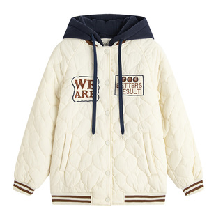 初中生棉衣服外套新款秋冬装2025高中学生夹棉加厚少女孩大童洋气