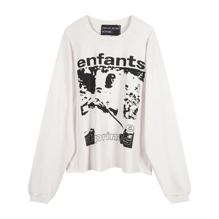 ERD忧郁富二代美式休闲高街vibe风情侣纯棉流行小众潮牌长袖T恤