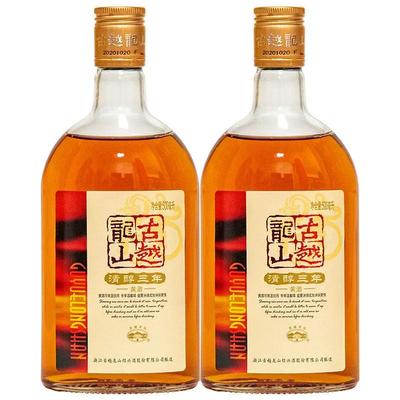 古越龙山绍兴黄酒清醇三年500ml瓶装绍兴酒花雕酒3年老酒月子酒