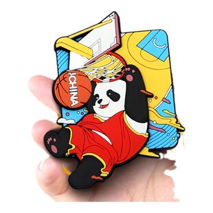 中国国家队熊猫运动造型北京冰箱贴篮球纪念品送礼TEAM CHINA