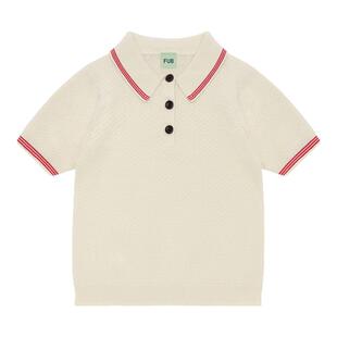 Little现货 丹麦FUB SS26春夏男宝条纹短袖T恤衬衫polo衫短裤