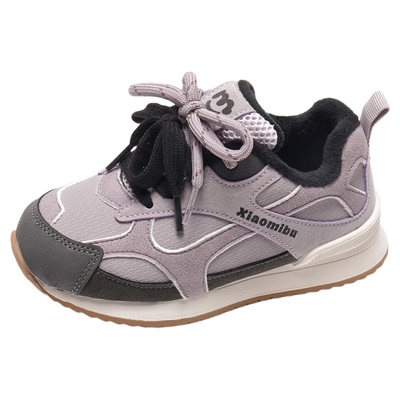 小米步女童冬季加绒运动鞋