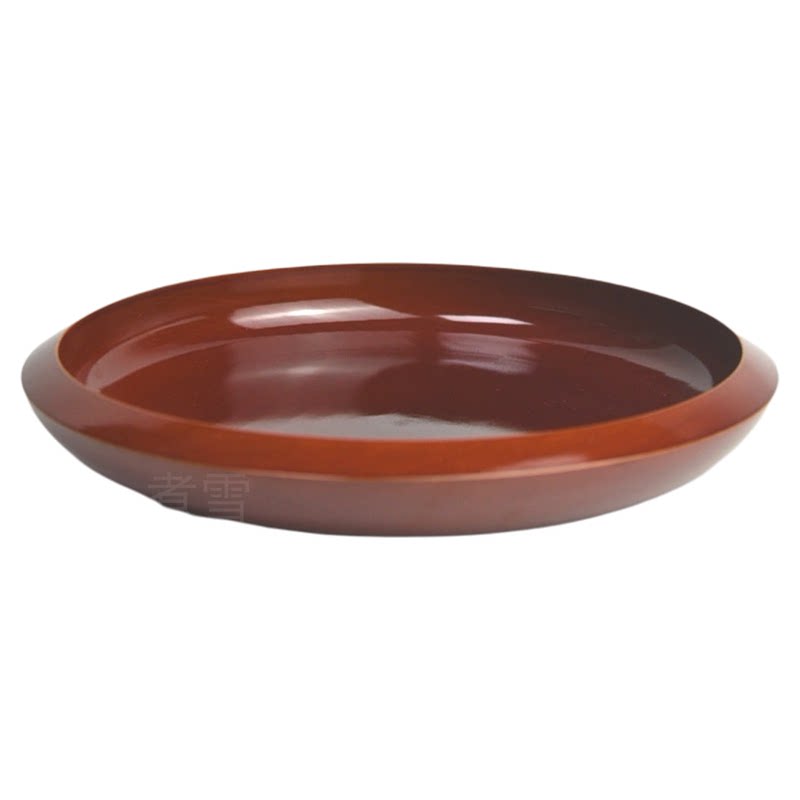 日本昭和春庆涂大漆壶承盘23.2cm