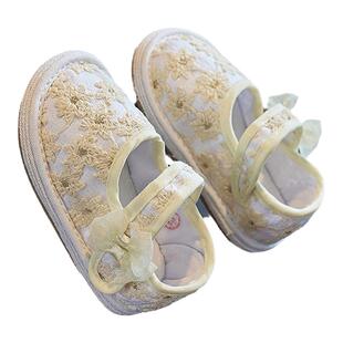 瘦脚宝宝手工千层底布鞋软底学步鞋儿童1-3岁2公主鞋子女方口春秋