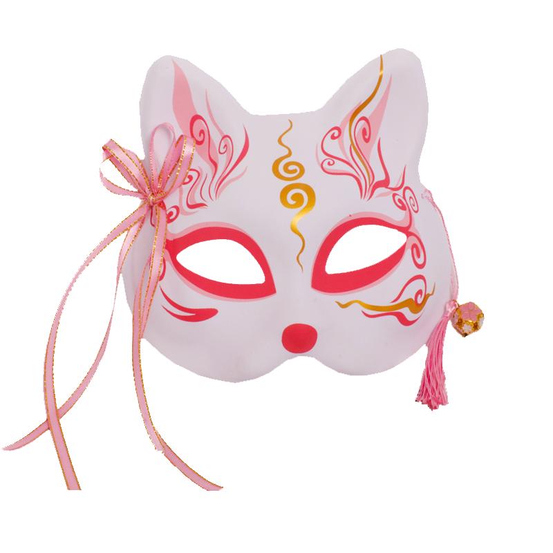 狐狸面具抖音同款古风面具女日式萤火之森动漫仙女半脸万圣节道具