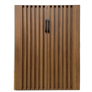 庭院户外柜门太空铝合金长城格栅板金属百叶门操作台防水门板定制