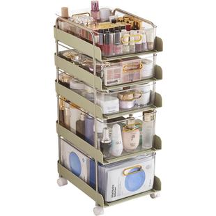 桌面化妆品收纳盒化妆盒收纳柜旋转桌下口红香水护肤品面膜置物架