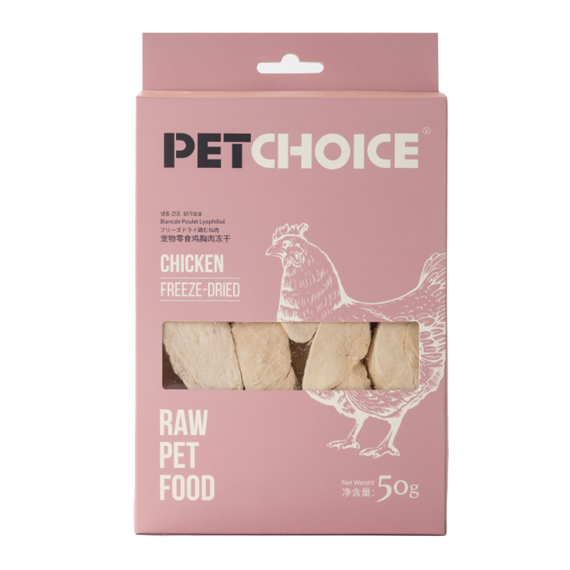 PetChoice爪子心选猫冻干鸡肉大块猫零食狗狗鸡胸肉条成幼猫宠物