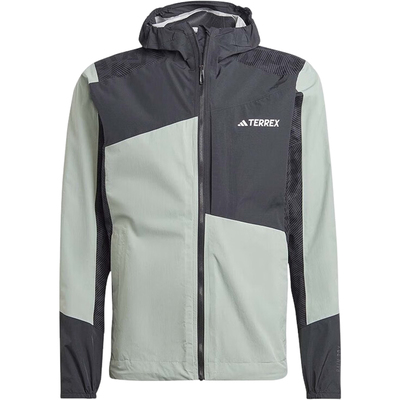 Adidas/阿迪达斯正品2024新款男士户外防水连帽冲锋衣IP1419