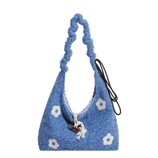 韩系毛绒包包女款2025新款冬百搭褶皱大容量通勤托特包毛茸单肩包