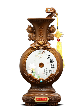 玉石平安扣花瓶摆件乔迁新居礼物