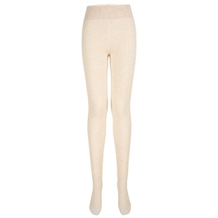 爱上女足角秋冬加绒白色连裤袜女外穿燕麦打底裤袜保暖显瘦米白色