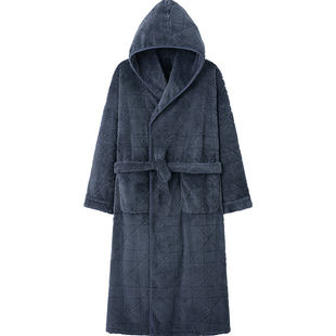 思莉太太情侣珊瑚绒睡袍女款2025新款冬天男士高级感睡衣长袍浴袍