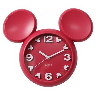 钟表卡通挂钟可爱客厅时钟家用挂墙静音创意儿童房卧室免打孔挂表