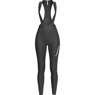 兰帕达 秋冬抓绒保暖高腰骑行背带长裤女 山地公路自行车岚翼