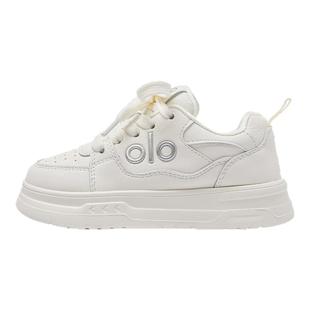 儿童小白鞋真皮软底学生女童板鞋2026新款轻便男童运动休闲鞋春季