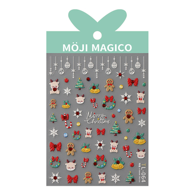 茉季中国美甲贴纸点红钻