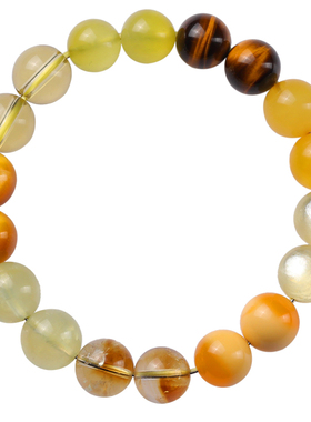 男女黄水晶五行补土缺土玛瑙饰品